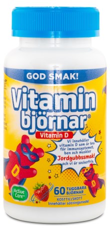 Pienoiskuva Active Care Vitamin Karhut, D-vitamiinilla, 60 purukarhua