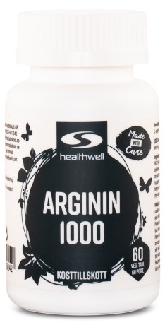 Pienoiskuva Healthwell Arginiini 1000, 60 tablettia