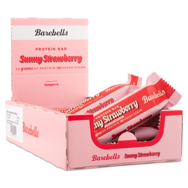 Barebells Protein Bar, Sunny Strawberry, 12 kpl pakkaus