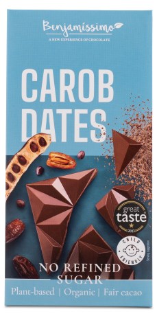 Pienoiskuva Benjamissimo Mylk-suklaa, Carob & Taateli, 60 g