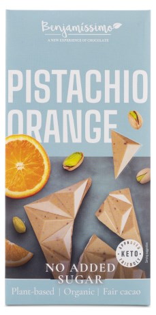Pienoiskuva Benjamissimo Sokeriton Suklaa, Pistaasi & Appelsiini, 60 g