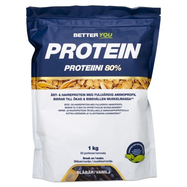 Better You Herne- & Kauraproteiini , Mustikka / vanilja, 1 kg