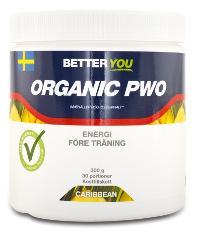 Pienoiskuva Better You Pre Work Out PWO, Luomu , Karibia, 300 g