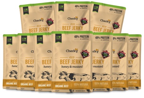 Pienoiskuva Cherky Foods Beef Jerky Eco, Honey & Mustard, 10-pack