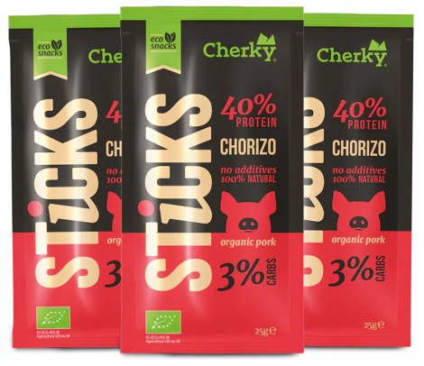 Pienoiskuva Cherky Foods Sticks Eco, Chorizo, 3 -pakkaus