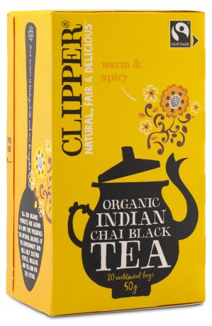 Pienoiskuva Clipper Tea Indian Chai Luomu, 20 pussia