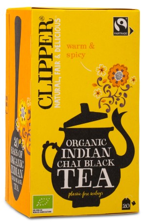 Pienoiskuva Clipper Tea Indian Chai Luomu, 20 pussia