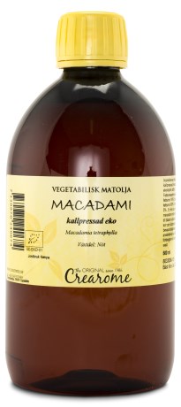 Pienoiskuva Crearome Kylmpuristettu Macadamialjy, Luomu, 500 ml