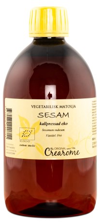Pienoiskuva Crearome Kylm�puristettu Seesami�ljy, EKO, 500 ml