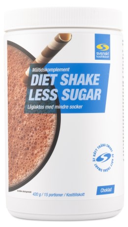 Pienoiskuva Diet Shake Less Sugar Ateriankorvike, Suklaa, 420 g