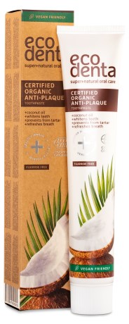 Pienoiskuva Ecodenta Organic Line Anti-plaque Toothpaste, Cocconut oil & zinc, 75 ml