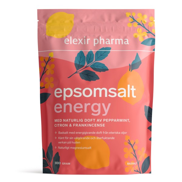 Elexir Pharma Epsom-Suola Tuoksulla, 1000g, Energy