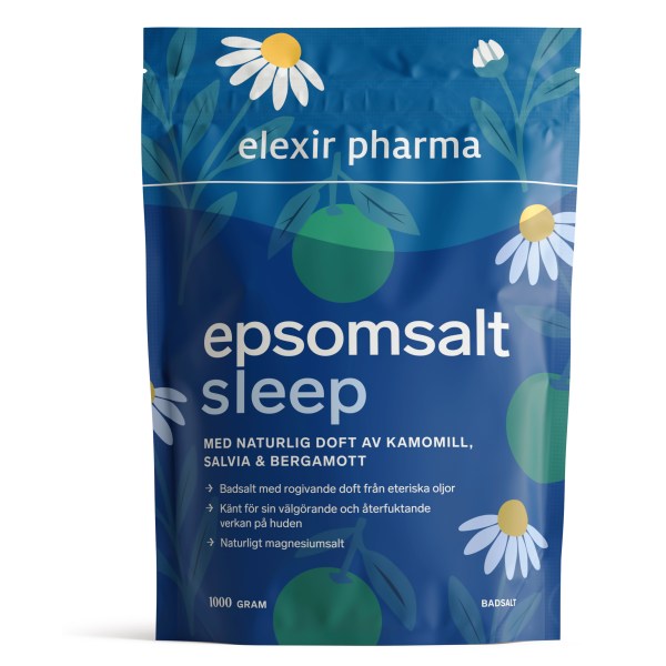 Elexir Pharma Epsom-Suola Tuoksulla, 1000g, Sleep
