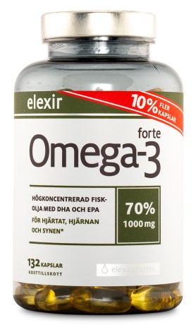 Pienoiskuva Elexir Pharma Omega-3 Forte, 132 kaps