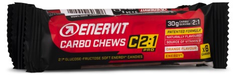 Pienoiskuva Enervit Carbo Chews C2:1, Appelsiini, 3 x 34 g