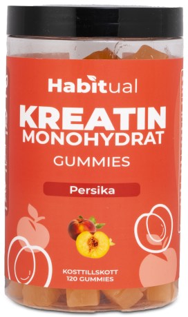 Pienoiskuva Habitual Kreatiini-gummit, Persikka, 120 Harriboja