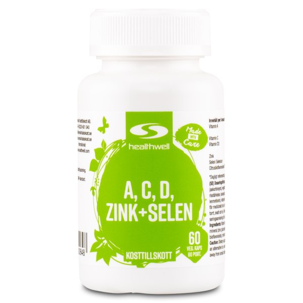 Healthwell A, C, D, Sinkki+Seleeni , 60 kapselia
