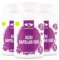 Pienoiskuva Healthwell Acai-kapselit Luomu, 270 kapselia