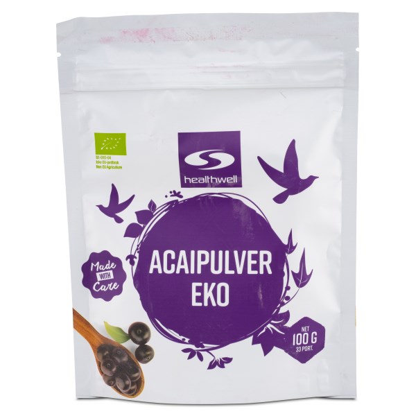 Healthwell Acai-jauhe, Luomu, 100 g