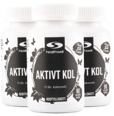 Pienoiskuva Healthwell Aktiivihiili, 270 kapselia