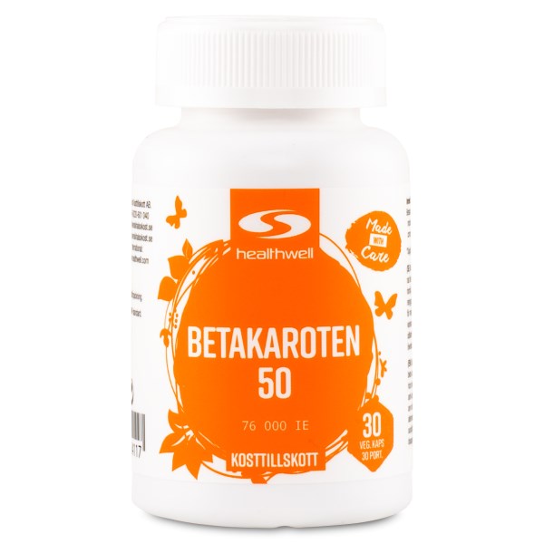 Healthwell Beetakaroteeni 50, 30 kapselia