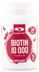 Pienoiskuva Healthwell Biotiini 10000, 90 kapselia