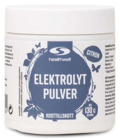 Pienoiskuva Healthwell Elektrolyyttijauhe, Sitruuna, 130 g