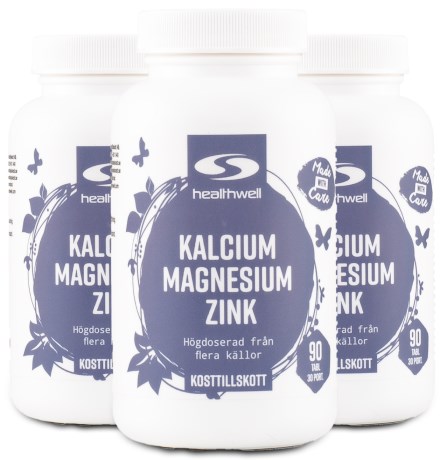 Pienoiskuva Healthwell Kalsium, Magnesium, Sinkki, 270 tablettia
