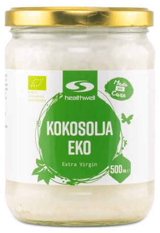 Pienoiskuva Healthwell Extra Virgin Kookosljy,  Luomu, 500 ml
