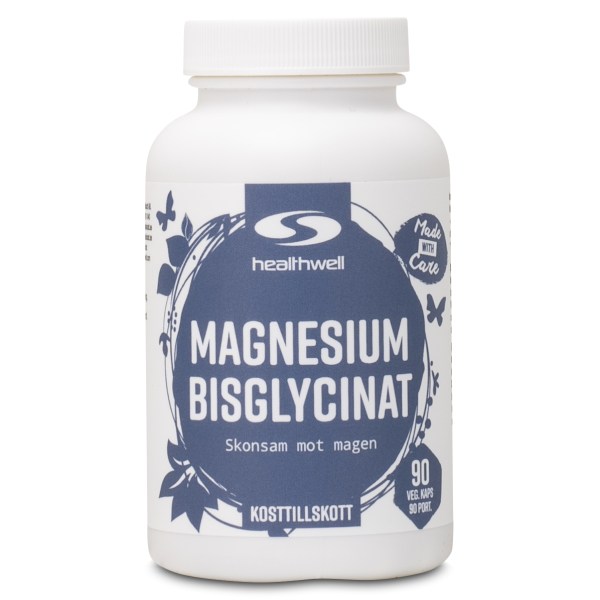 Healthwell Magnesiumglysinaatti, 90 kapselia