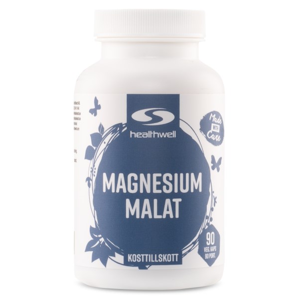 Healthwell Magnesium Malaatti , 90 kapselia