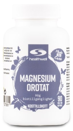 Pienoiskuva Healthwell Magnesiumorotaatti 1000, 90 tablettia