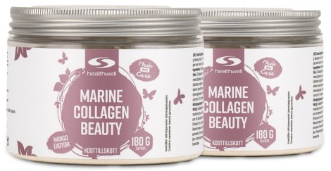 Pienoiskuva Healthwell Marine Collagen Beauty, Eksoottinen Mango, 360 g