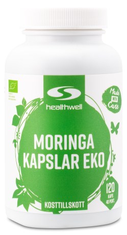 Pienoiskuva Healthwell Moringa Kapselit Luomu, 120 kapselia