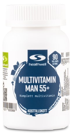 Pienoiskuva Healthwell Multivitamin Man 55+, 90 kapselia