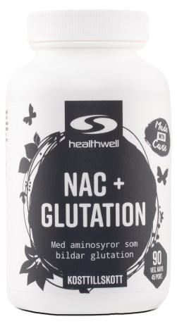Pienoiskuva Healthwell NAC+Glutation, 90 kapselia
