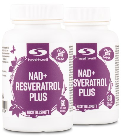 Pienoiskuva Healthwell NAD+ Resveratroli Plus, 120 kapselia