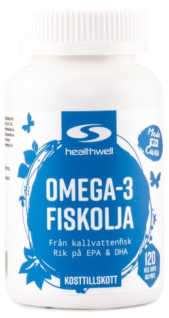 Pienoiskuva Healthwell Omega-3 Kalaljy, 120 kapselia