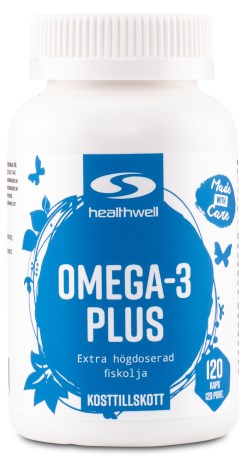 Pienoiskuva Healthwell Omega-3 Plus, 120 kapselia