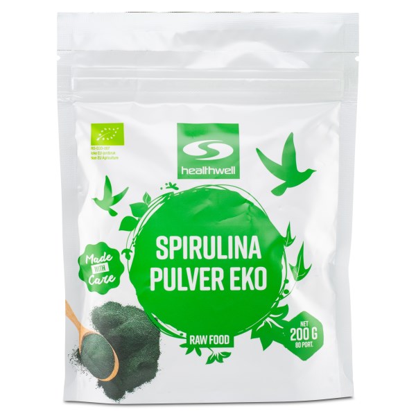Healthwell Spirulina Jauhe Luomu, 200 g