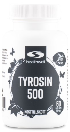 Pienoiskuva Healthwell Tyrosin 500, 60 kapselia