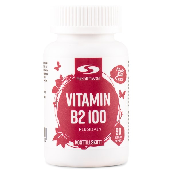 Healthwell B2-vitamiini riboflaviini 100, 90 kapselia