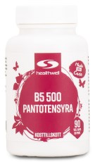 Healthwell B5-vitamiini 500 Pantoneenihappo