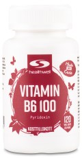 Pienoiskuva Healthwell B6-Vitamiini 100, 120 kapselia