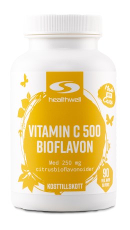 Pienoiskuva Healthwell C-Vitamiini + Bioflavonoidi, 90 kapselia