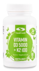 Healthwell D3 5000 + K2 100 Vitamiini