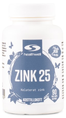 Pienoiskuva Healthwell Sinkki 25, 90 kapselia
