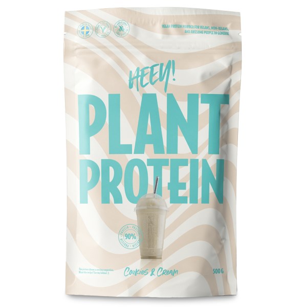 HEEY Vegaaninen Proteiinijauhe, Cookies & Cream, 500 g