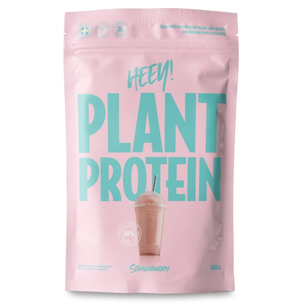 HEEY Vegaaninen Proteiinijauhe, Mansikka, 500 g