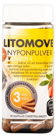 Pienoiskuva LitoMove Ruusunmarja Kapselit, 90 kapselia